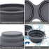 SLSON Collapsible Dog Bowls, Integrated Molding Double Bowl, 2 in 1 Foldable Pet Food & Water Bowl for Walking, Hiking