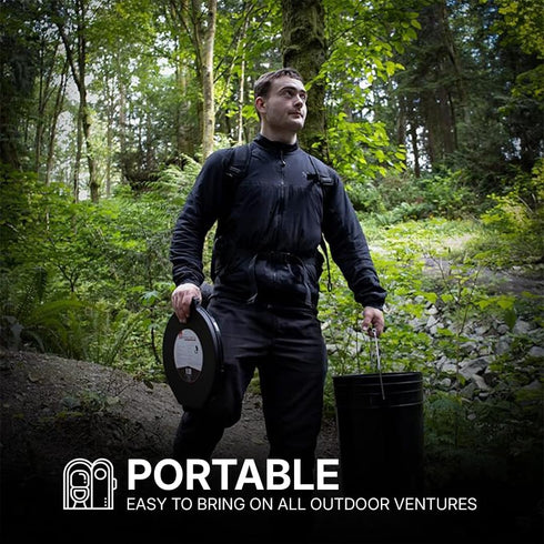 72 HRS 5 Backcountry, Premium Portable Camping Toilet Seat with Lid for Gallon Buckets, Outdoor Camping, Hiking
