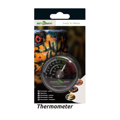 REPTI ZOO Reptile Terrarium Thermometer, Dial Gauges for Pet Rearing Box, Celsius and Fahrenheit