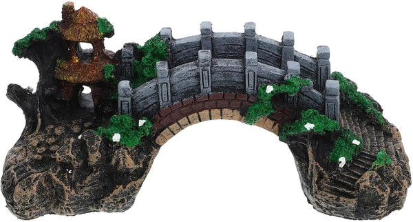 Mipcase Fish Tank Bridge Decor, Underwater Bridge Adorn for Aquarium Decoration, Botanical Reptile Decor