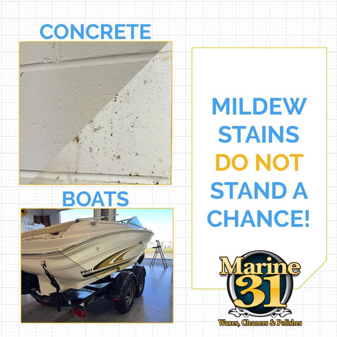 31 M31-370-20OZ 20oz Marine Mildew Stain Remover & Cleaner | Multi-Surface Cleaner for Boats, Marine, Bathroom & Patio