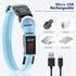 Light Up Dog Collars - Rechargeable LED Reflective Dog Collar for Night Walking - Adjustable Glow Collar (Blue, Small)