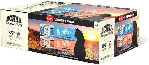 ACANA Premium Pate Wet Cat Food in Bone Broth Variety Pack: Salmon