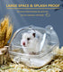 Hamster Sand Bath Container with Cleaning Scoop, Large Sand Bath Box, Perfect for Dwarf and Syrian Hamsters