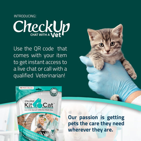 2lb Hydrophobic Cat Litter for Urine Collection, 3 x 11oz Bags - Collect Cat Urine Sample for Test