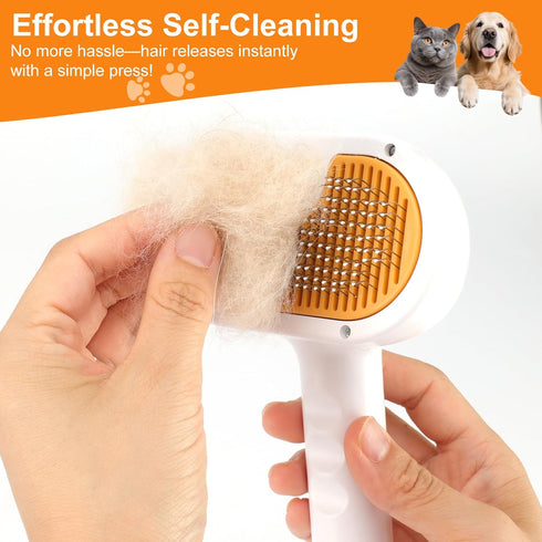 3-in-1 Set Pet Steam Brush for Dogs & Cats, Grooming Comb with Spray, Defur Tool, Water-Assisted Hair Removal, Spritz