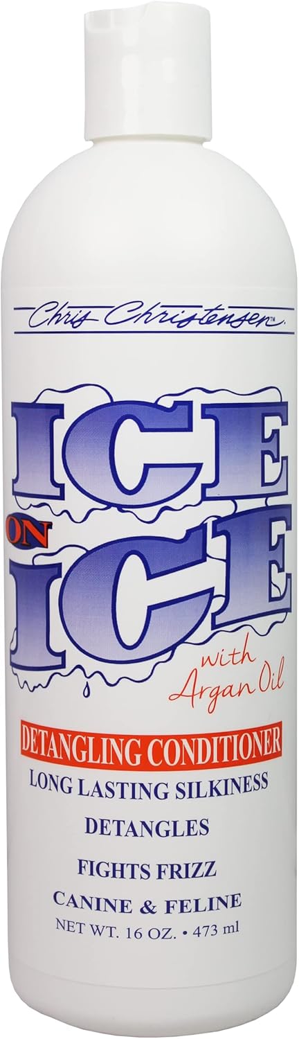 Chris Christensen Ice on Ice Detangling Dog Conditioner - 16oz, Moisturizes & Dematts All Coat Types