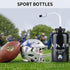 SHOKE Long Straw Water Bottle, 1 Liter, BPA Free Squeeze Leak Proof Sports Bottle, Black