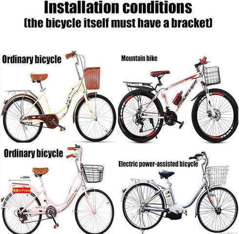 Wing Enterprises 50Kg Child Bicycle Seat Rear Mounted, Metal Bike Seat Back Mount Safety Baby Carrier Seat with Cushion