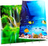 2 Pack Double-Sided Adhesive Wallpaper Fish Tank Background Sticker, Decorative Picture (20.4" x 11.8")