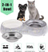 SAVORI Small Dog Bowls - Handmade Bling Rhinestones Stainless Steel Double Food Water Feeder for Cats and Dogs (Silver,