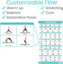 Vive Yoga Poster - Poses for Beginners and Experts, Double Sided Laminated Flow Chart for Home Gym