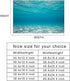 T&H XHome Aquarium Décor Backgrounds, Pure Blue Water Pattern PVC Adhesive Poster