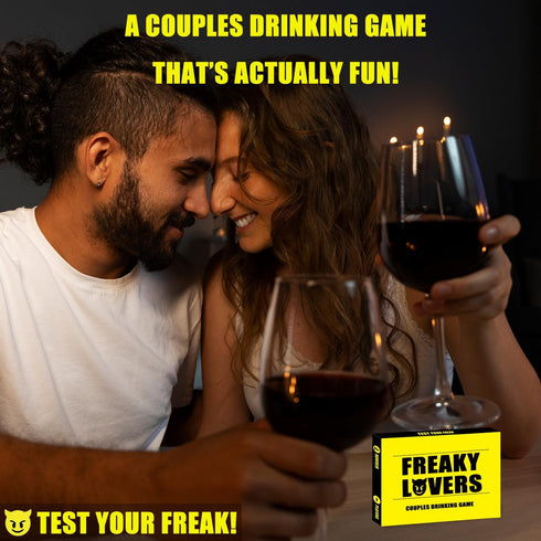 Couple Drinking Game for Date Night to Test Your Freak, Fun Couple Game for Romantic Anniversary & Valentines Birthdays
