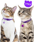 Taglory Reflective Cat Collar Breakaway with Bells, 2 Pack Adjustable 7.5-12.5 Inch, Purple for Girl Boy Pet