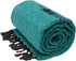 Thunderbird Heavyweight Yoga Blanket - Turquoise/Sea Green, XL, Hand-Made Mexican Blanket for Yoga (Acrylic Blend)