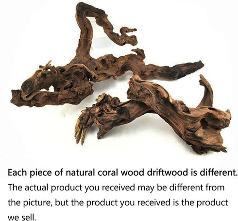 Hamiledyi Natural Coral Driftwood Decoration for Aquarium, Reptiles, Bendable Jungle Climbing Vines, Bearded Dragon,