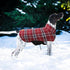 Kuoser Waterproof Dog Coat, Reversible Jacket for Medium Dogs, Adjustable Winter Coat, Warm Cold Weather Apparel, Red M