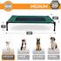 K&H Pet Products Cooling Elevated Dog Bed, Medium, Outdoor Raised Cot with Washable Mesh, Green/Black