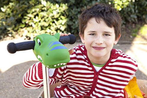 3 Scootaheadz Dinosaur Scooter Accessories - Personalize Your Boys Ride - Dino Scooter Head for Kids - Toys for Boys