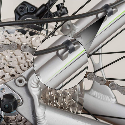 HESTYA 100 Pieces Bicycle C-Clips Clamps for Brake Derailleur Shift Cables with Plastic Box