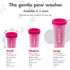 Dexas Dog Paw Cleaner - Small, Pink, Dog Accessories and Pet Supplies