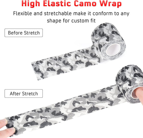 Self-Adhesive Camouflage Tape Wrap, 5CM x 4.5M Non-Woven Stealth Camo Tape for Outdoor Camping