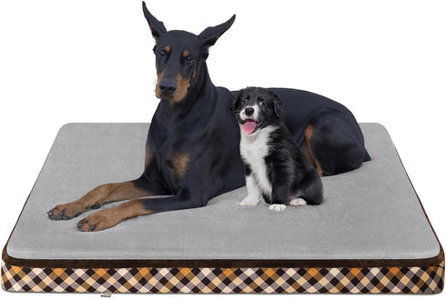 Magic Dog Orthopedic Bed for Extra Large Dogs, Super Soft 2-layer High Density Foam, Non Slip Bottom Mattress with