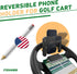 Golf Cart Steering Wheel Cell Phone Mount, Flip Up Phone Holder for Club Car, EZGO, Yamaha