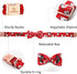 Lionheart Glory Christmas Dog Bow Collar, Santa Print Bow Tie Collar, Adjustable Gift for Large Dogs