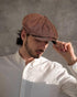Linen Men's Newsboy Flat Cap, 8 Panel Ivy Cabbie Hat, Breathable Summer Gatsby Irish Fishing Hats