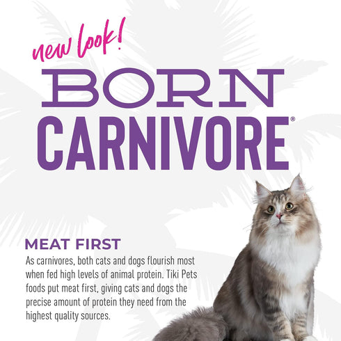 Tiki Cat Born Carnivore High Protein Dry Cat Food, Chicken, Herring & Salmon Meal, Grain-Free, 5.6 lbs Bag
