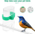 POPETPOP 2Pcs Automatic Bird Water Feeder, Transparent Plastic Water Dispenser for Parakeet Cockatiel Lovebird