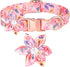 Girl Dog Collar with Detachable Flower, Adjustable Floral Pattern Soft Cotton Collars for Small to Large Dogs