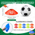 Relaxgiant 10 1-10 Pcs Numbered Sports Disc Cones Soccer Cones with Mesh Carry Bag Flexible Agility Cones Soft Field