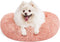 MIXJOY Orthopedic Dog Bed, Ultra Soft Washable Donut Cuddler Round Bed for Dogs and Cats, 20''/23''/30'', Pink (23'')