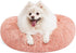 MIXJOY Orthopedic Dog Bed, Ultra Soft Washable Donut Cuddler Round Bed for Dogs and Cats, 20''/23''/30'', Pink (23'')