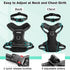 WINSEE Dog Harness No Pull with Collar, Adjustable Reflective Oxford Vest, Front/Back Leash Clips for All Dog Sizes