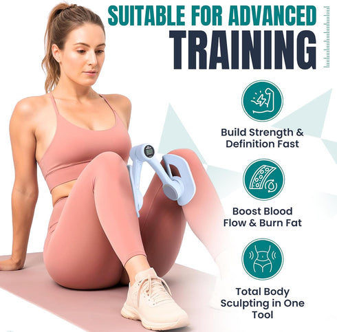Auto-Counter Smart Thigh Master | Rotatable Pelvic Floor Exercise Devices for Women and Men with Display | Inner Thigh
