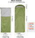 REDCAMP Ultra Lightweight Sleeping Bag for Backpacking, Warm Weather Comfort for Adults with Compression Sack