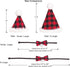 ADOGGYGO Christmas Dog Bandana Hat Bow Tie Set - Classic Plaid Pet Scarf for Small Dogs, Cats & Pets (Small, Red)