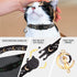 2 PCS Breakaway Cat Collar with Bow Tie and Bell, Golden Moon Glowing Star in The Dark for Kitten (Black & Purple)