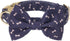 Adjustable Pet Bow Tie and Dog Collar for Small Medium Large Dogs, Puppy Collar with Bowtie, Cute Bow and Dog Collars - Comfortable, Soft, and Durable (Large, Navy Dog Bone)