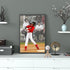 Wooden Baseball Softball Stand Display, Consists of 3 Mini Baseball Bats and 1 Wooden Circle