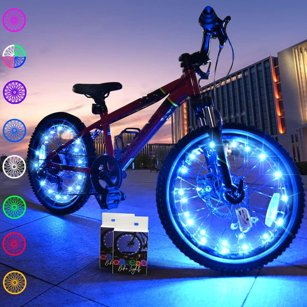 TINANA 2 Tire Pack LED Bike Wheel Lights, Ultra Bright Waterproof Spoke Lights for Night Riding Safety