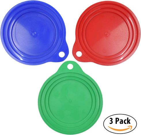 Pet Food Can Cover Lids - Keep Your Dog and Cat Food Fresh, Made in USA, Fits Small, Medium, Large Cans, BPA-Free