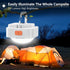 FLY2SKY 2 Pcs White Camping Light Tent Lights Portable Rechargeable LED Camping Light Survival Gear Camping Accessories Camping Equipment for Hiking Backpacking Fishing Hurricane Emergency Outage