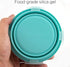 Luter 2 Pieces Collapsible Dog Bowls, Silicone Food Water Travel Bowl with Lids, Portable Pet Feeding Cup 350ml (Pink &