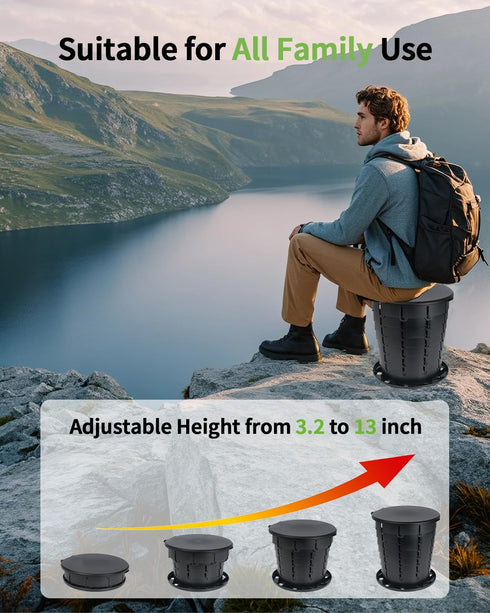 SAYA KIJI Camping Toilet Retractable Portable Toilet Portable Potty Foldable Toilet Adjustable Height for Camping