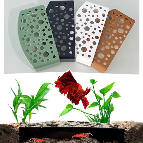NIHUIFA Shrimp Breeding Cave with Protections Design for Aquarium Fish Tanks Habitat Decoration Trapezoid Shape